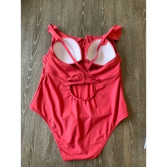 Xhilration Mauve Ruffle Bathing Suit NWOT - Picture 3 of 5